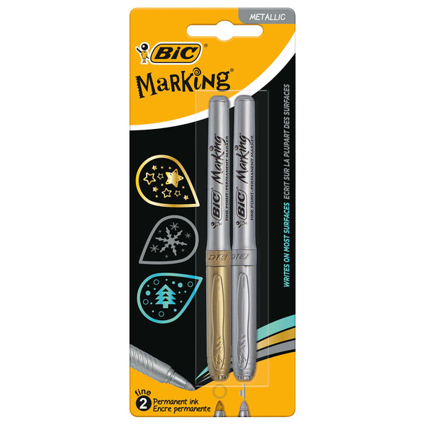 BIC Permanent Marker Goud en Zilver - ToyRunner