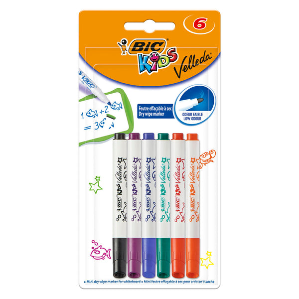 BIC Velleda Kids Whiteboard Markers, 6st. - ToyRunner