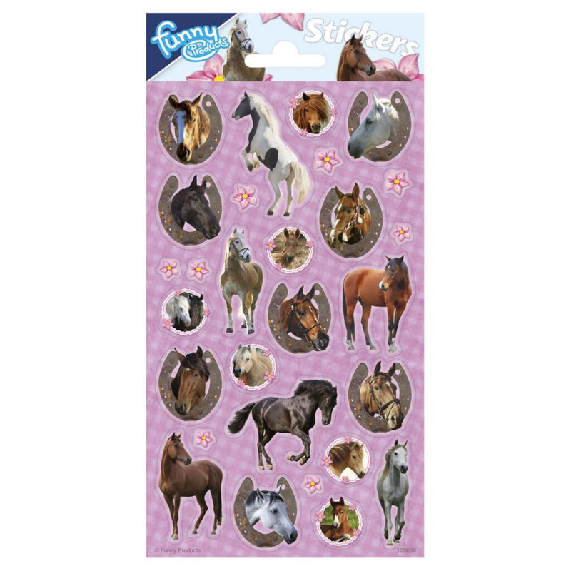 stickers Horses 20 x 10 cm papier paars 28 stuks - ToyRunner